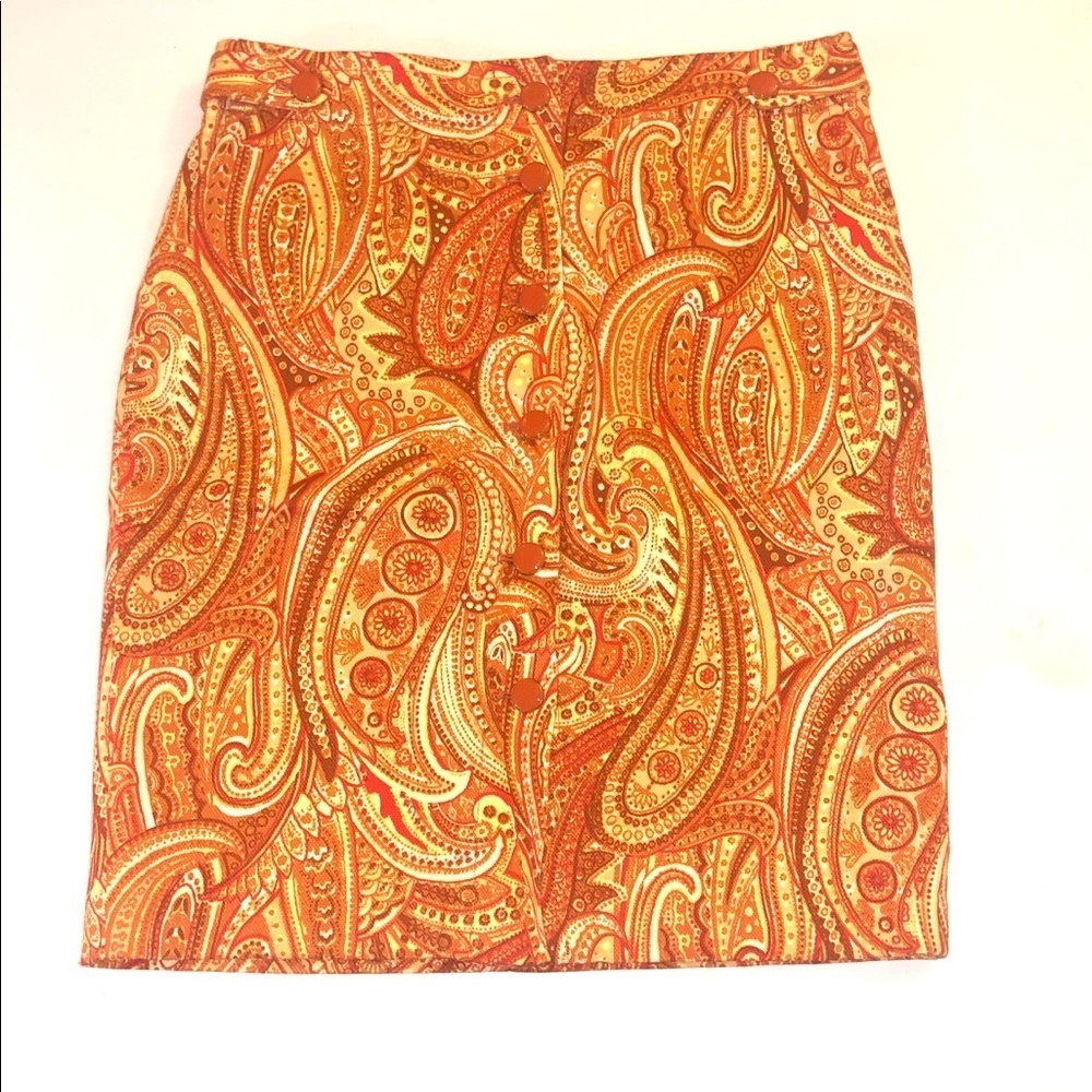 Talbots Paisley Print Skirt
